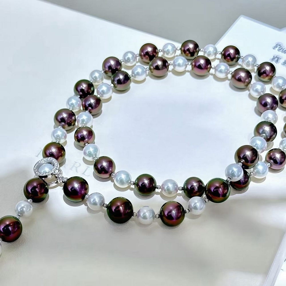 Diamond And Tahiti Akoya Sweater Chain